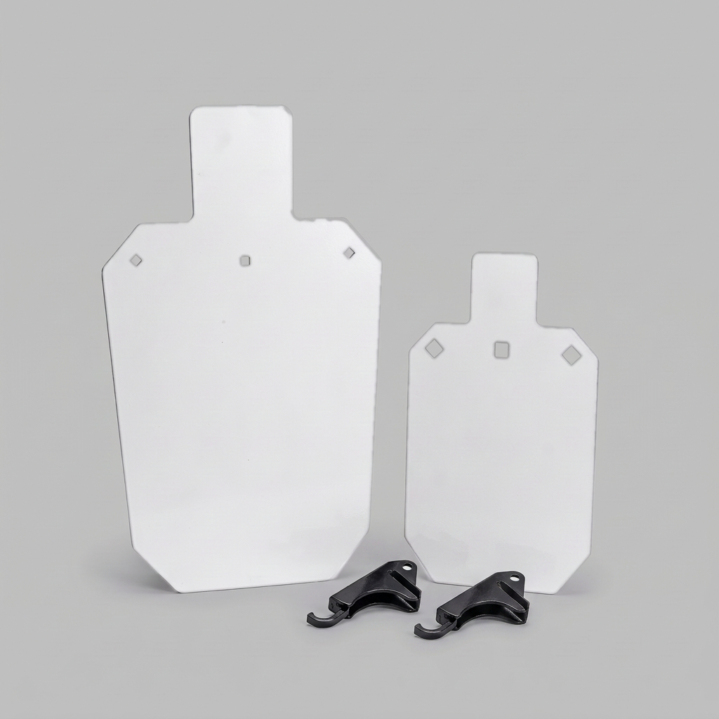 USPSA/IPSC Torso Kit – A-Zone + C-Zone 3/8" Steel + 2 T-Post Hangers – alternate view